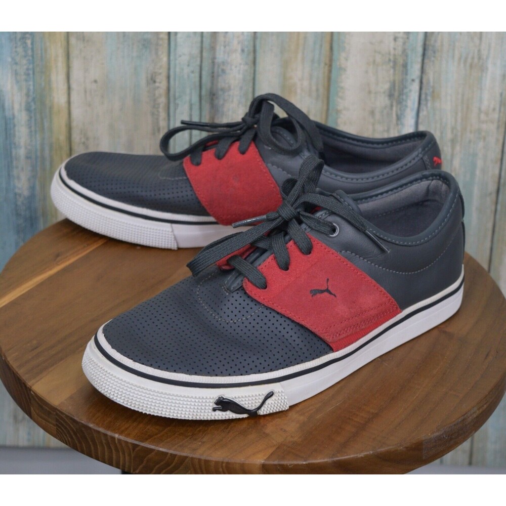 Puma El Ace 2 Men's Size 7 Sneakers Perforated Gray Red